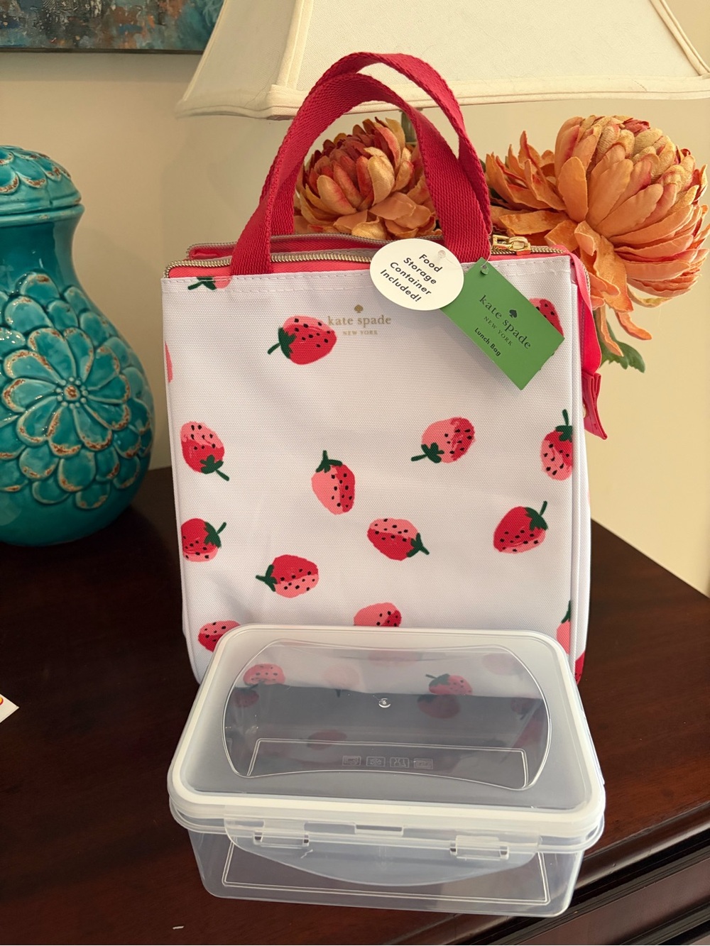 NWT kate spade insulated lunch tote with food storage container